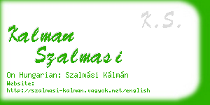 kalman szalmasi business card