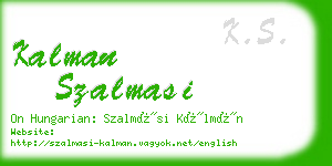 kalman szalmasi business card